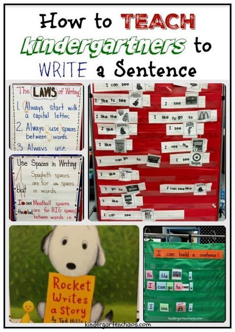 Gradual Release Model, Sentences Kindergarten, Kindergarten Anchor Charts, Writing Station, Daily Five, Kindergarten Language Arts, 1st Grade Writing, First Grade Writing, Writers Workshop