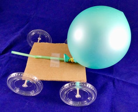 Teaching Science With Lynda: STEM Challenge: Making a Balloon Car Stem Engineering Projects, Stem Engineering Activities, Balloon Powered Car, Engineering Design Challenge, Balloon Car, Scout Projects, Stem Projects For Kids, Balloon Cars, Stem Engineering