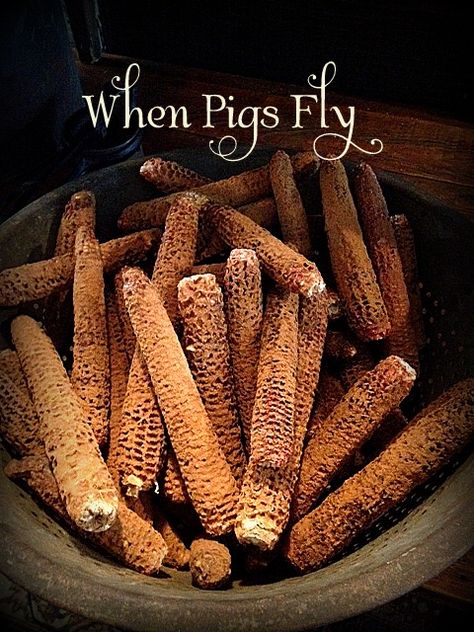 Corncob Crafts, Fall Primitives, Primitive Fall Crafts, Primitive Autumn, Prim Crafts, Primitive House, Tile Counters, When Pigs Fly, Used Cabinets