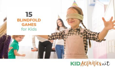 15 Fun Blindfold Games for Kids - Kid Activities Blind Drawing Game Ideas, Blindfolded Games For Kids, Blind Drawing Game, Activities For Birthday Parties, Activities For Birthday, Awana Games, Blindfold Games, Five Senses Preschool, Hen Games