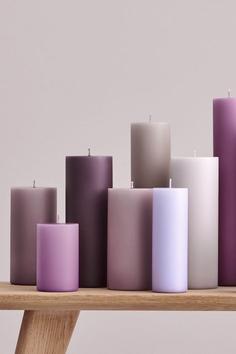 Cone Candles, Handmade Candles Diy, Crockery Design, Candle Obsession, Log Candles, Purple Candles, Candle Crafts Diy, Classic Candles, Candle Plate