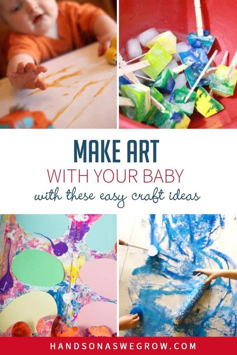 Encourage creative sensory development in your baby with super easy arts and crafts activities using edible paints. 10 super simple and fun ideas to make painting fun for babies! Baby Arts And Crafts, Baby Safe Paint, Teaching Kids Letters, Arts And Crafts Ideas, Easy Toddler Activities, Easy Toddler, Sensory Development, Easy Arts And Crafts, Development Activities