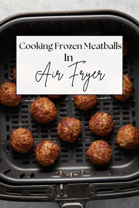 Frozen Meatballs Meatballs In Air Fryer, Fresh Meatballs, Healthy Meatball Recipe, Cooking Frozen Meatballs, Frozen Meatball Recipes, Healthy Frozen Meals, How To Cook Meatballs, Air Fryer Recipe, Air Fryer Oven Recipes