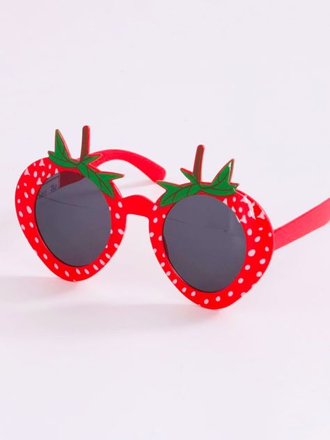 Strawberry Glasses, Strawberry Accessories, Fruit Accessories, Glasses Cartoon, Fruit Clothing, Party Glassware, Slytherin Fashion, Hello Kitty Shoes, Colorful Birthday Party