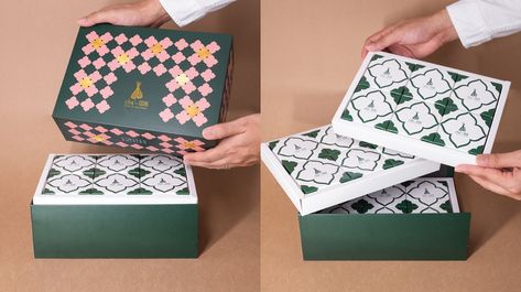 Cha’-lom Limited Edition 2020 on Packaging of the World - Creative Package Design Gallery Geometric Pattern Packaging Design, Geometric Box Design, Geometric Packaging Design, Thai Packaging Design, Cookies Box Packaging Design, Thai Branding, Cookie Package, Pattern Packaging, Geometric Box