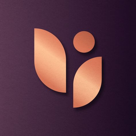 Copper business logo psd modern icon design | premium image by rawpixel.com / Kappy Kappy Copper Logo Design, Graphic Design Company Logo, Business Graphic Design, Logo Design Gold, Copper Logo, Purple Vector, Design Company Logo, Logo Purple, Rose Gold Backgrounds