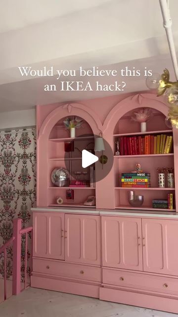 IKEA Hackers | Ideas & Hacks on Instagram: "I just cannot get enough of Rachel's incredible DIY bar hack at @dreamloftstudios. It's truly stunning as a display storage cabinet, but wait till you discover its secret identity as a hidden home bar. It's not for the faint of heart, but the end result is totally worth the effort.

Check out Rachel's inspiring DIYs and bold home decor style at @dreamloftstudios. Link in bio for more info on her DIY bar." Ikea Diy Bar Cabinet, Ikea Bar Cabinet Hack, Hidden Home Bar, Hidden Bar Ideas For Home, Ikea Hack Bar, Ikea Bar Cabinet, Diy Bar Cabinet, Display Storage Cabinet, Bold Home Decor