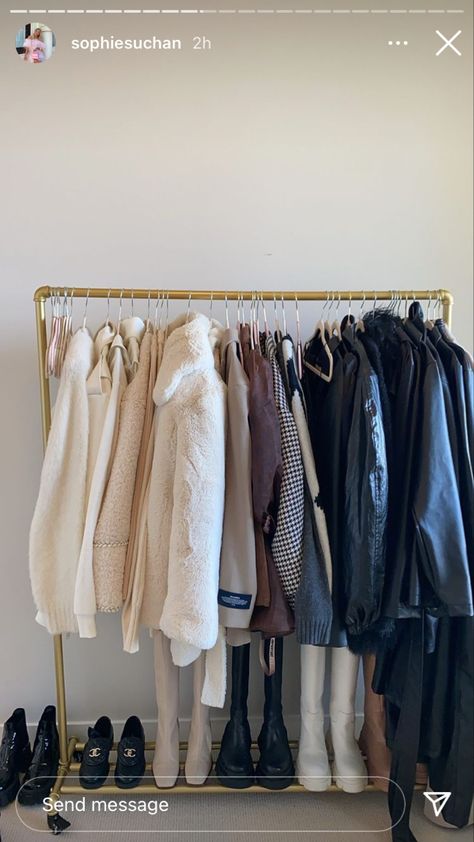 Streetwear Room, Dressing Aesthetic, Stylist Aesthetic, Earth Ship, Clothing Rack Bedroom, Fur Clothes, Manifesting Life, Decorate Ideas, Closet Addition