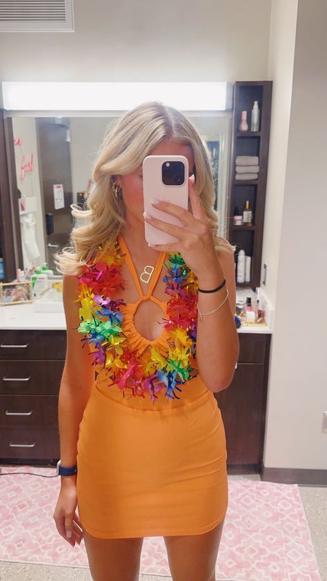 Hawaiian Frat Party Outfit, Rio Themed Party Outfit, Island Theme Outfit, Tiki Theme Party Outfit, Beach Frat Party Outfit, Beach Theme Party Outfit College, Luau Party Ideas For Adults Outfit, Hawaiian Theme Outfit Women, Island Theme Party Outfit