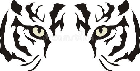 Tiger Eyes Tattoo, Eye Vector, Tiger Silhouette, Eyes Clipart, Tiger Vector, Tiger Eyes, Animal Stencil, Eye Logo, Wild Tiger