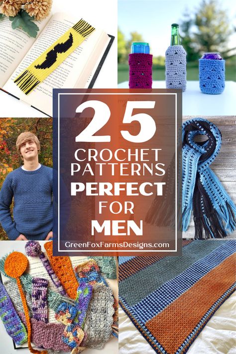 Crochet Gifts For Coworkers, Chrochet Gifts, Crochet Patterns For Men, Men Scarf Crochet Pattern, Thoughtful Handmade Gifts, Magic Stitch, Crochet Mens Scarf, Small Crochet Gifts, Easy Gift Ideas