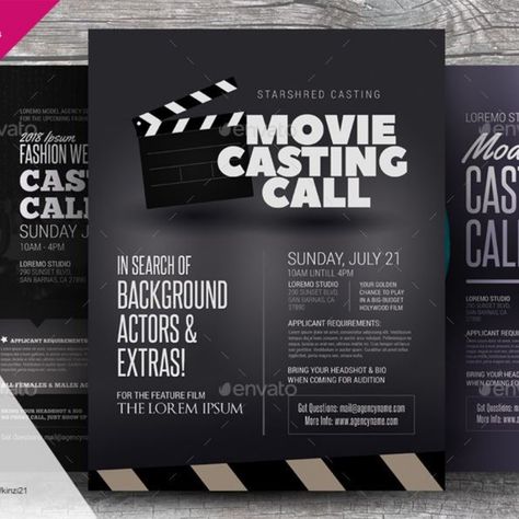 Casting Call Flyer Templates Movie Casting Call Poster Design, Movie Audition Poster Design, Casting Call Poster Design, Casting Call Poster, Call Film, Recruitment Poster Design, Announcement Poster, Hoarding Design, Fashion Flyer