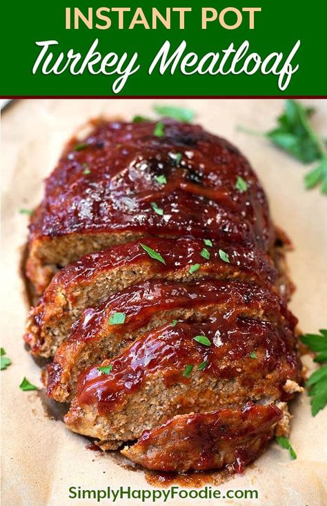 Meatloaf Easy, Pressure Cooker Turkey, Ground Turkey Meatloaf, Meatloaf Topping, Instant Pot Turkey, Low Carb Meatloaf, Turkey Meatloaf Recipes, Turkey Meatloaf, Meatloaf Recipe