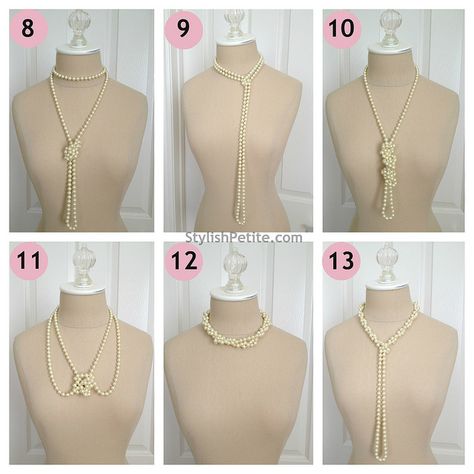 How to wear a 60" Pearl Necklace 21 ways4 | Flickr - Photo Sharing! Tshirt And Pearl Necklace Outfit, 20s Pearl Necklace, How To Wear A Long Necklace, Long Pearl Necklace Outfit, Pearl Necklace Outfit, How To Wear Pearls, Pearl Necklace Long, Pearl Rope, Gatsby Costume