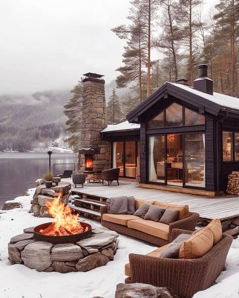 Nordic Cabin, Ski House, Winter Cabin, A Cabin, Cabins And Cottages, Cabin Life, Forest House, Mountain House, House Goals