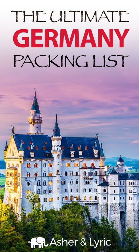 17 Top Germany Packing List Items + What to Wear & NOT to Bring (2019). Enjoy your Germany trip to the fullest - don't forget to pack these top items! We've also included a guide for what to wear and seasons in Germany, plus answers to other top FAQs. - Asher & Lyric #Germany #Europe #TravelDestinations What To Wear In Germany, Germany Packing List, Winter Vacation Packing List, Germany In Winter, Germany Outfits, Europe Travel Packing, Germany Trip, Germany Fashion, Moving To Germany