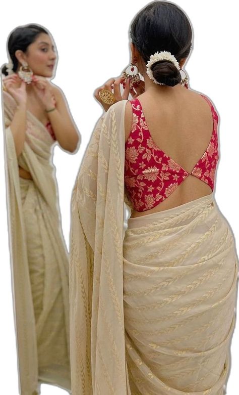 Backless Choli Designs, Sleeveless Blouses For Sarees, Sleeveless Blouse Back Neck Designs, Backless Blouse Design, Back Deep Neck Blouse Designs, Deep Back Blouse Design, Saree Blouse Styles Sleeveless, Unique Saree Blouse Styles, Back Blouse Designs Latest Simple