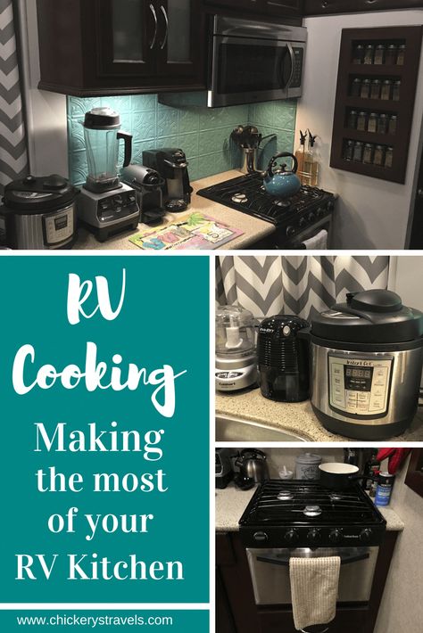 Learn how to make the most of your RV kitchen. Cooking in a small space doesn't have to be a challenge. See tips for the Instant Pot, campfire, dutch oven, and propane oven. #rvliving Cooking In A Camper, Rv Cooking, Regular Meals, Van Kitchen, Rv Inspiration, Rv Camping Checklist, Camper Kitchen, Camp Gear, Camper Organization