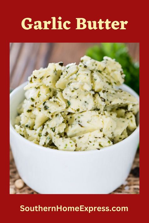 Garlic butter is a versatile ingredient that's delicious in a variety of dishes. Here is how to make your own with this super easy recipe. Recipe For Garlic Butter, How To Make Garlic Butter, Roasted Garlic Butter Recipe, Garlic Butter Sauce Recipe, Simple Garlic Butter, Garlic And Herb Butter, Garlic Butter Spread, Garlic Butter Recipe, Butter Spreads