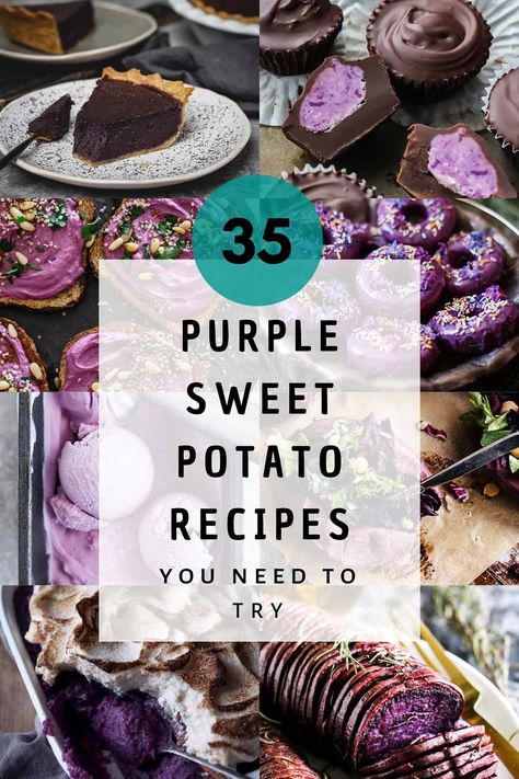 Okinawa Purple Sweet Potato, Recipes With Purple Sweet Potatoes, Okinawan Purple Sweet Potato Recipes, Okinawa Purple Sweet Potato Recipes, Purple Yam Recipe Savory, Ube Recipes Savory, Purple Sweet Potato Casserole, Hawaiian Sweet Potatoes, Purple Sweet Potato Cake