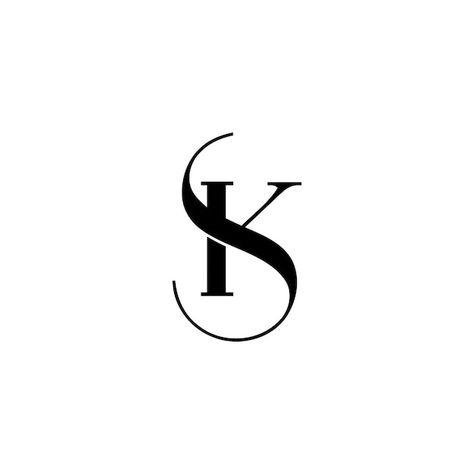 Sk Initials Logo, Ks Tattoo Design, K And S Logo, Sk Design Logo, Sk Monogram Logo, Sk Tattoo Letter, Ks Monogram Design, Tattoo Logo Design Ideas, Sk Logo Design Letter