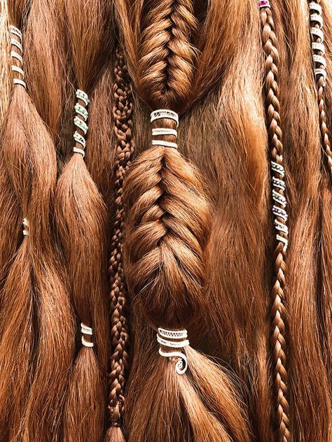 Vikings Hair, Hair Braid Beads, Dread Accessories, Dreadlock Jewelry, Beaded Hair Clips, Dreadlock Accessories, Hair Cuffs, Braid Jewelry, Dreadlock Beads