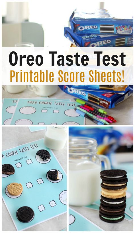 Want to score major points with kids and teens? Have an Oreo taste test activity! Perfect for a rainy day. Oreo Themed Party, Oreo Taste Test Printable, Oreo Day Activities, Oreo Party Ideas, Oreo Activities, Blind Taste Test Game, Blind Taste Test Ideas, Taste Testing Party Ideas, Fast Food Desserts