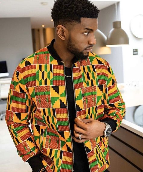 African Outfits Men, Ankara Sweatshirt, Modern African Clothing, Ankara Jackets, African Wear Styles For Men, African Attire For Men, African Outfits, Board Members, African Dresses Men