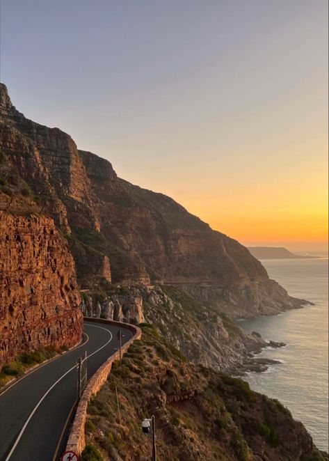 Sunset cape town South Africa Chapmans Peak South Africa, Cape Town South Africa Aesthetic, South African Aesthetic, Cape Town South Africa Photography, Sunset Insta Story, Cape Town Aesthetic, Cape Town Summer, South Africa Aesthetic, Cape Town Sunset