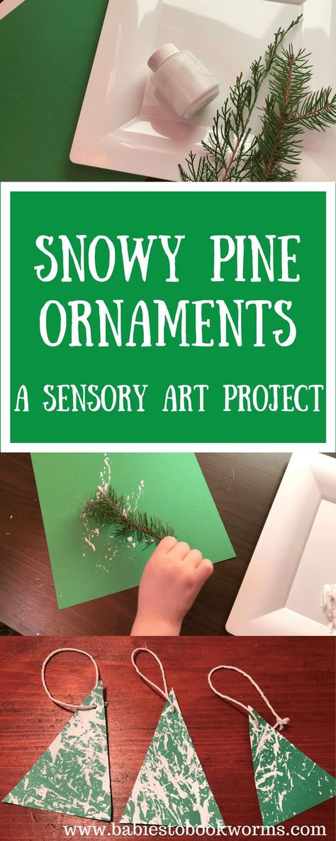 Use pine branches to create snow covered Christmas tree ornaments with this #sensory art project! #ChristmasBooks #KidsBooks #ChristmasCrafts Pick A Pine Tree Activities, Christmas Tree Activities, Christmas Curriculum, Snow Covered Christmas Tree, Tree Activities, Snow Covered Christmas Trees, Sensory Art, Pine Branches, Winter Preschool