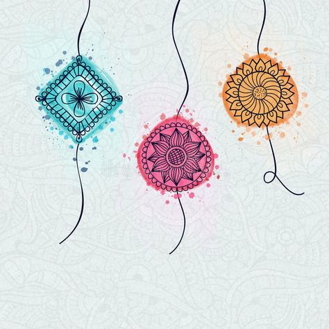 Beautiful Rakhi for Raksha Bandhan celebration. vector illustration Rakhi Illustration, Rakhi Images, Celebration Illustration, Happy Rakhi, Creative School Project Ideas, Happy Raksha Bandhan, Rakhi Design, Happy Rakshabandhan, Indian Festival