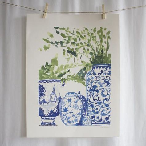 Blue China Patterns, Blue And White Vases, Laurel Mercantile, Laurel Mississippi, Erin Napier, Blue Vases, Decor Buy, Linen Paper, Home Town