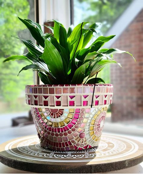 Mosaic Planters, Mosaic Tiles Crafts, Mosaic Art Diy, Mosaic Pots, Mosaic Flower Pots, Plant Pot Diy, Mosaic Garden Art, Terracotta Flower Pots, Mosaic Art Projects