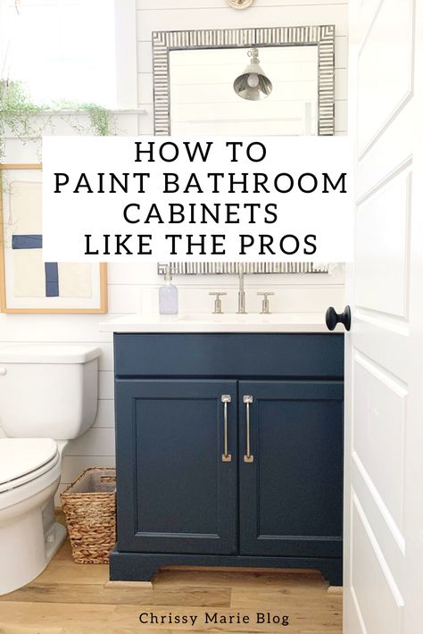 If you're ready for fresh paint on old bathroom cabinets, follow my easy tutorial for a painting bathroom cabinets quickly! Anyone can do it! How to paint bathroom cabinets Paint Bathroom Cabinets, Bathroom Renovation Diy, Paint Bathroom, Bathroom Cabinets Diy, Chrissy Marie, Painting Bathroom Cabinets, Old Bathrooms, Diy Bathroom Makeover, Old Bathroom