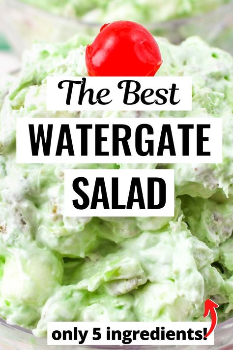 Watergate Salad Recipe, Dessert Salad Recipes, Congealed Salad, Easy Fruit Salad Recipes, Watergate Salad, Jello Dessert Recipes, Fruit Salad Easy, Jello Desserts, Jello Salad