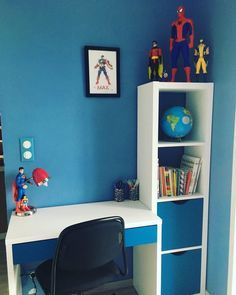 Micke Desk, Boys Bedroom Themes, Marvel Room, Modern Kids Room, Boy Bedroom Design, Boy’s Room, Bedroom Setup, Boys Bedroom Decor, Boy Bedroom