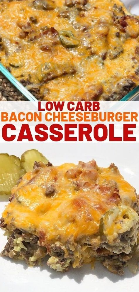 Ground Beef And Cream Cheese, Keto Bacon Cheeseburger, Bacon Cheeseburger Casserole, Keto Bacon, Deer Meat Recipes, Low Carb Casseroles, Cheeseburger Casserole, Bacon Cheeseburger, Keto Cooking