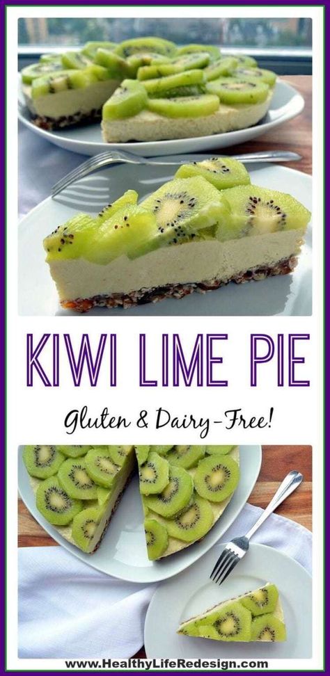 Kiwi Recipes, Fast Metabolism Diet, Lime Pie, Vegan Paleo, Guilt Free, Gluten Free Dairy Free, Vegan Desserts, Food Hacks, Kiwi