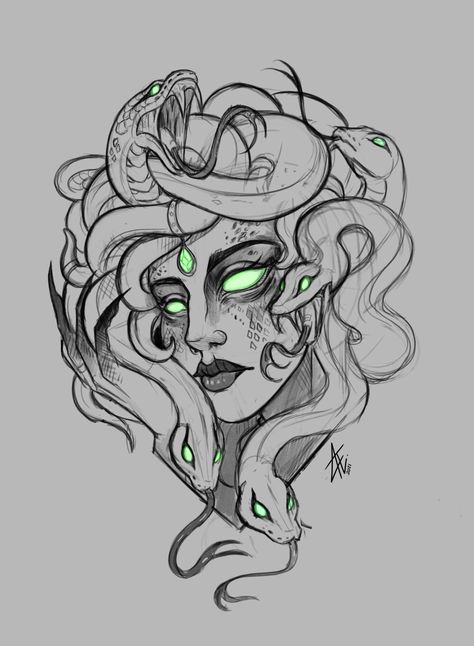 Ward Off Evil Tattoo, Tattoo Designs Stomach, Traditional Tattoo Outline, Medusa Drawing, Friends Tattoo, Medusa Tattoo Design, Medusa Art, Muster Tattoos, Spooky Tattoos