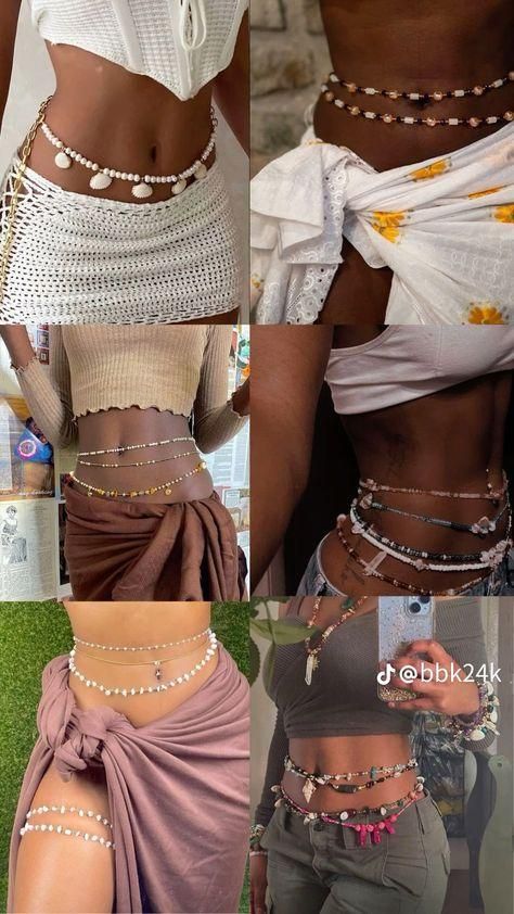 Earth Girl, Waist Jewelry, Earthy Aesthetic, Estilo Hippy, Earthy Outfits, Estilo Hippie, Mode Boho, Waist Beads, Looks Street Style