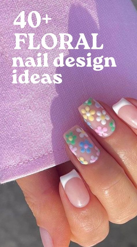 summer nail design ideas Feather Nail Designs, Daisy Nail Art, Beachy Nails, Cute Short Nails, Sunflower Nails, Floral Nail Designs, Cute Spring Nails, Daisy Nails, Nails Green