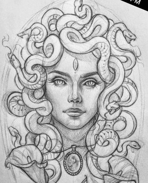 Madussa Drawings, Medusa Sketch, Medusa Drawing, Medusa Tattoo Design, Tattoo Design Tattoo, Medusa Art, Sketches Art, Mythology Tattoos, Medusa Tattoo