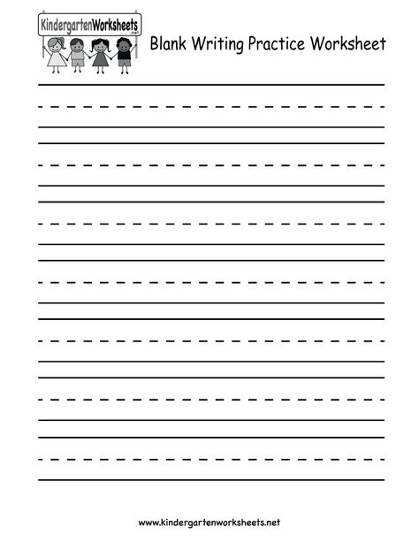 Kindergarten Blank Writing Practice Worksheet Printable Penmanship Worksheets, Handwriting Worksheets For Kindergarten, Writing Worksheets Kindergarten, Free Handwriting Worksheets, Handwriting Worksheets For Kids, Kindergarten Handwriting, Cursive Handwriting Worksheets, Kids Handwriting Practice, Handwriting Sheets