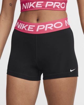 Nike Pro Women's 3" Shorts Colored Nike Pros, Colorful Nike Pros, Cute Nike Pro Outfits, Nike Pros Outfit, Cute Nike Pros, Pink Nike Pros, Youtuber Dr, Black Nike Pros, Nike Shorts Women