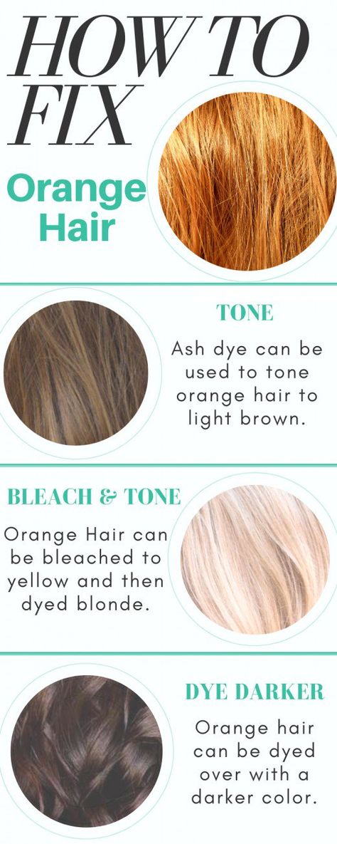 Fix Orange Hair, Tone Orange Hair, Toner For Orange Hair, Dark Orange Hair, Hair Color Guide, Color Correction Hair, Brassy Hair, Yellow Blonde, Hair Color Orange