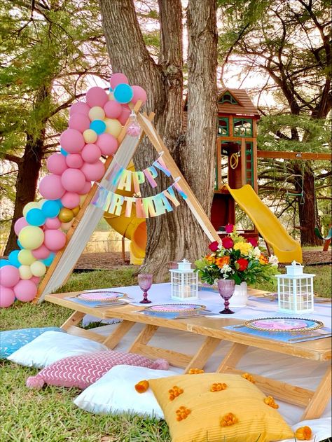 Outdoor Bday Party Decorations, Picnic Birthday Decorations, Toddler Themed Birthday Party, Toddler Backyard Birthday Party, Toddler Birthday Party Decorations, Toddler Picnic Birthday Party, Outdoor Toddler Birthday Party, Outdoor Birthday Decoration Ideas, Backyard Birthday Decor