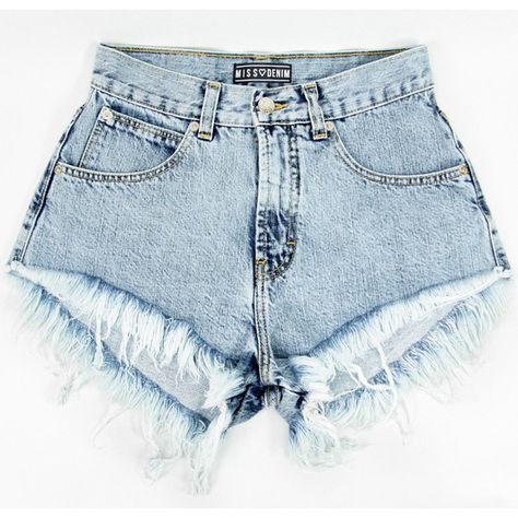 Classic Marmo Missdenim Shorts Highwaisted Cutoffs Studded Ripped... ($40) ❤ liked on Polyvore