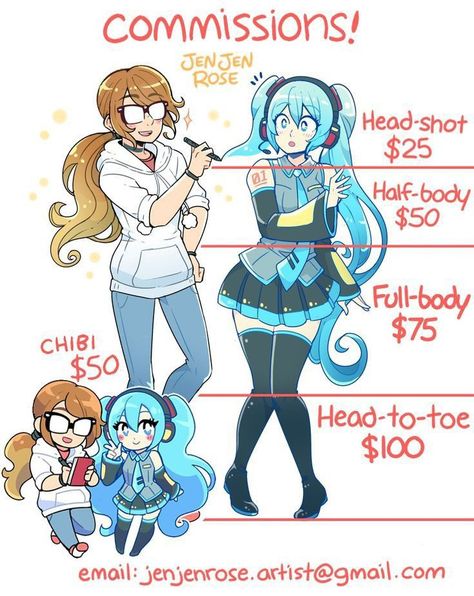 How To Do Art Commissions, Art Comission Prices, Commission Art Ideas, Commission Sheet Ideas, Artist Commission Sheet, Commission Sheet Reference, Commission Sheet, Commission Prices, Drawing Commissions