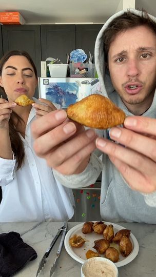 7.8M views · 99K reactions | Stuffed Tacos In The Air Fryer!!! | air fryer, taco | WOW... Theyre so good!!

😩🤤 | By Corey & Alicia | You. You've just found the best
taco stuffed shell recipe ever. You can use any meat for this.
I'm using beef. Stuff each shell with a spoonful of meat
and a nice big chunk of cheese and double shell it so that the
cheese won't escape when you air fry. 400 for 15 to 20
minutes and while that's working, I make a taco sour
cream for dipping. When they're ready, they're super crispy.
Perfect for your next fiesta. Okay. The whole thing? First
things first, we wanna brown our meat. We don't wanna beat
it. We wanna brown it. So, to get your meat broken up, you
wanna pound it. Go ahead and pound your meat. You wanna
pound my meat? Why why is that it's only gross i Air Fryer Stuffed Pasta Shells, Air Fried Taco Stuffed Shells, Air Fried Stuffed Shells, Air Fryer Shells, Air Fryer Pasta Shells, Taco Stuffed Shells Air Fryer, Air Fryer Stuffed Shells, Taco Shells In Air Fryer, Stuffed Taco Shells