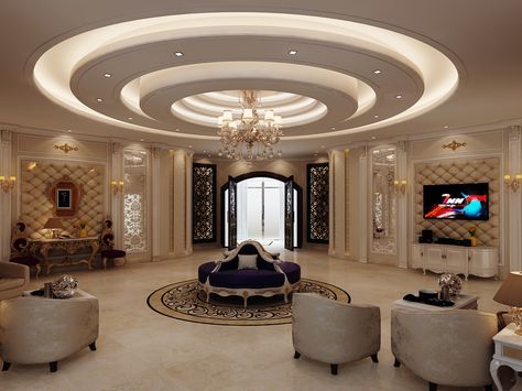 Lobby arabic style Simple False Ceiling Design, Gypsum Ceiling Design, Luxury Ceiling Design, Modern Living Room Lighting, False Ceiling Living Room, Pop False Ceiling Design, House Ceiling Design, Pop Ceiling Design, Interior Design Images